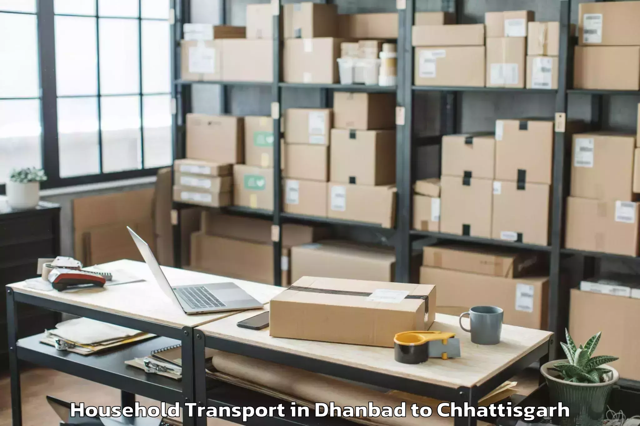 Easy Dhanbad to Bhatgaon 1 Household Transport Booking